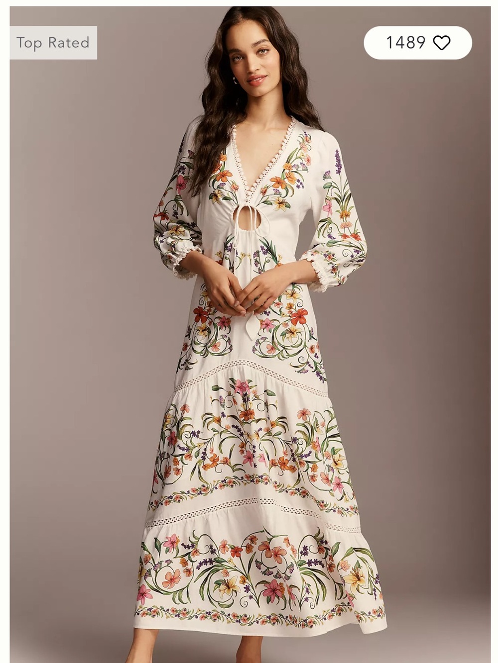 Bohemian Floral Embroidered Maxi Dress - White